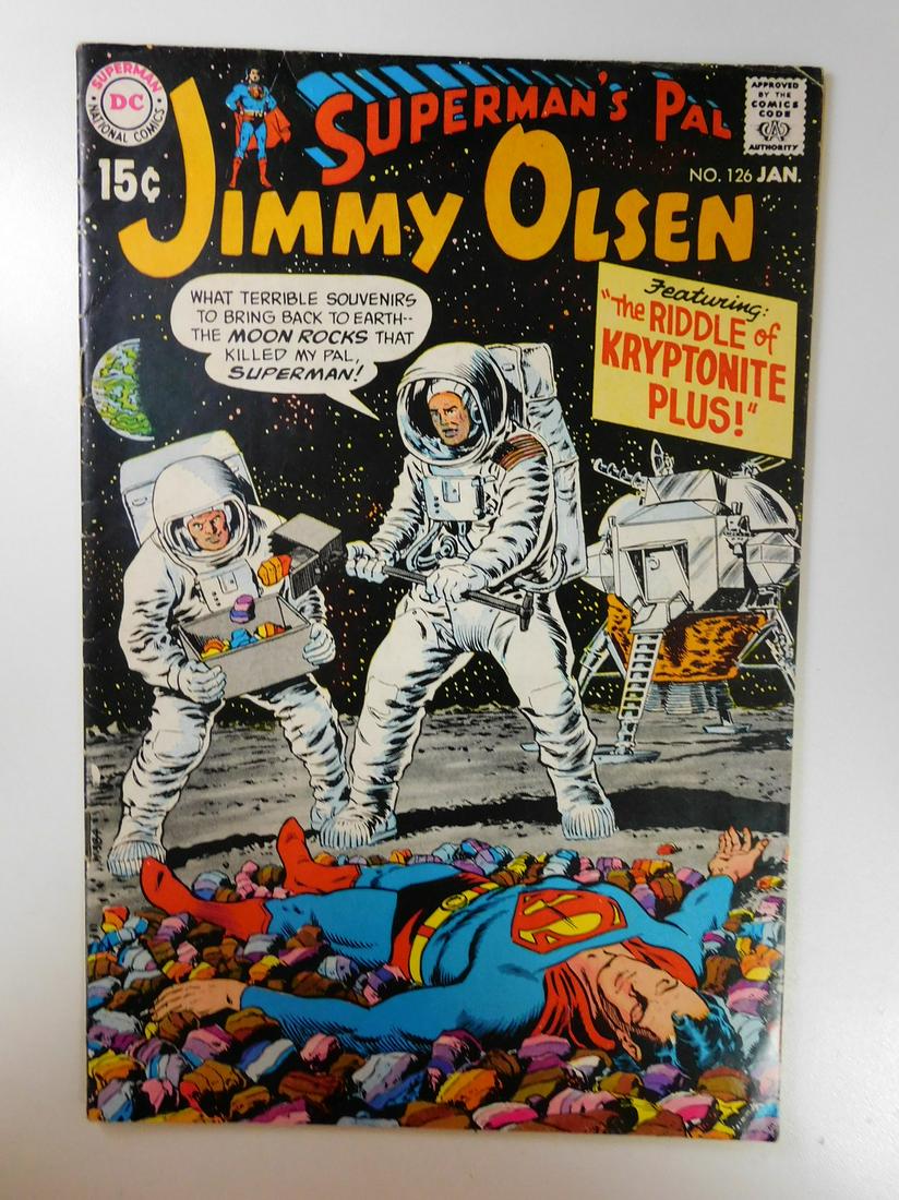 Superman's Pal Jimmy Olsen #126: No Reserve! Superman's Pal Jimmy Olsen #126. FN Shipping: Individual Comics: Flat-rate of $9.99 (1-8 comics) or $19.99 (9+ comics) to anywhere within the contiguous U.S. International: Foreign shippin