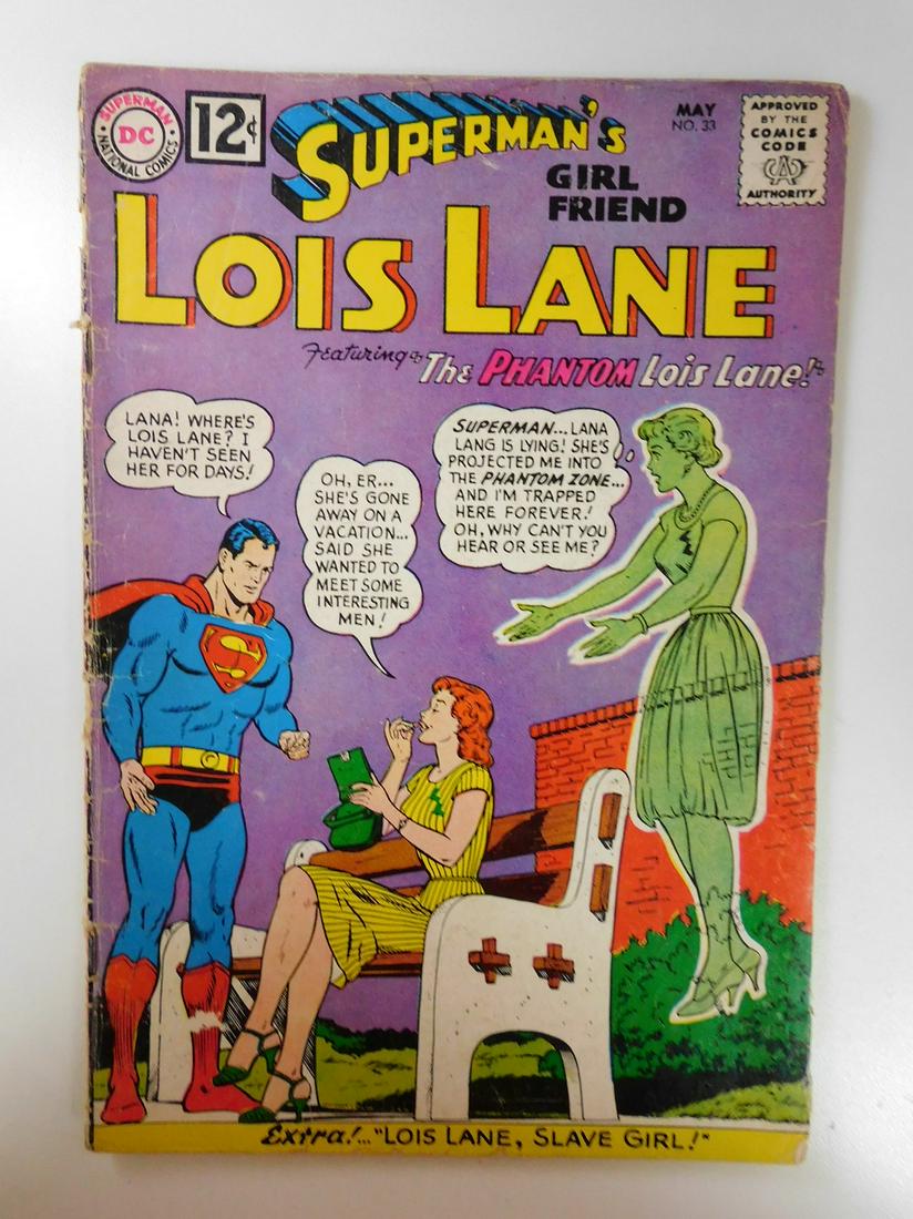 Superman's Girl Friend Lois Lane #33: No Reserve! Superman's Girl Friend Lois Lane #33. VG- Shipping: Individual Comics: Flat-rate of $9.99 (1-8 comics) or $19.99 (9+ comics) to anywhere within the contiguous U.S. International: Foreign s