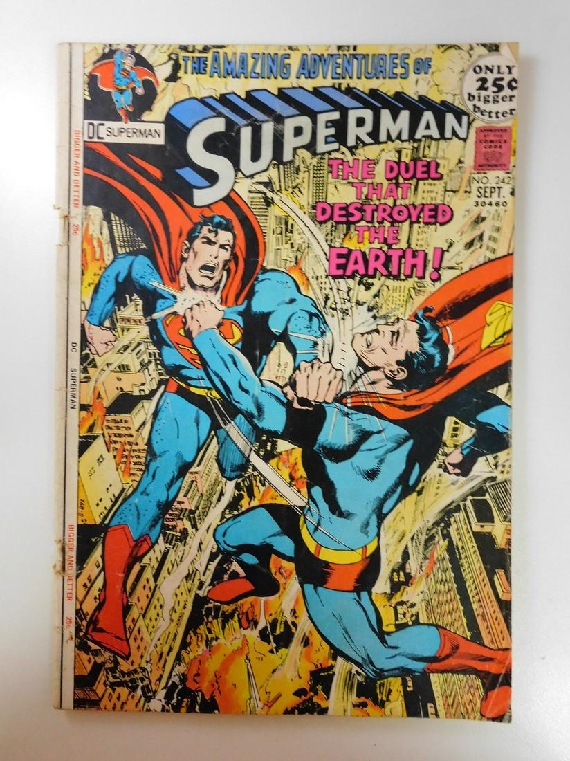 Superman #242: No Reserve! Superman #242. VG- Shipping: Individual Comics: Flat-rate of $9.99 (1-8 comics) or $19.99 (9+ comics) to anywhere within the contiguous U.S. International: Foreign shipping rates are deter