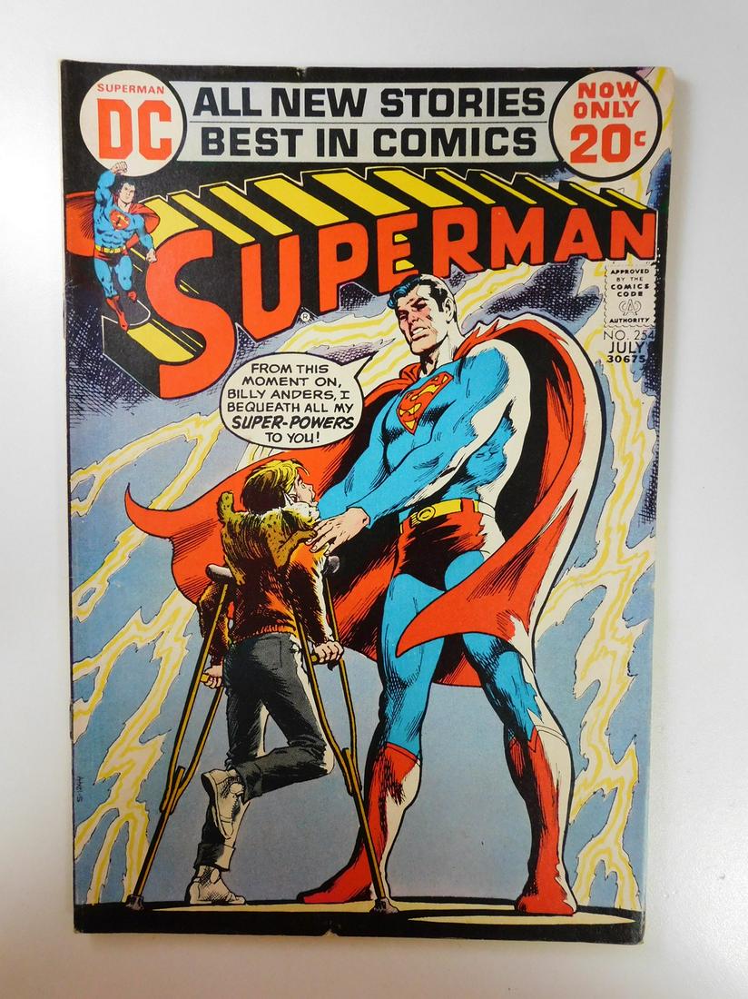 Superman #254: No Reserve! Superman #254. FN- Shipping: Individual Comics: Flat-rate of $9.99 (1-8 comics) or $19.99 (9+ comics) to anywhere within the contiguous U.S. International: Foreign shipping rates are deter