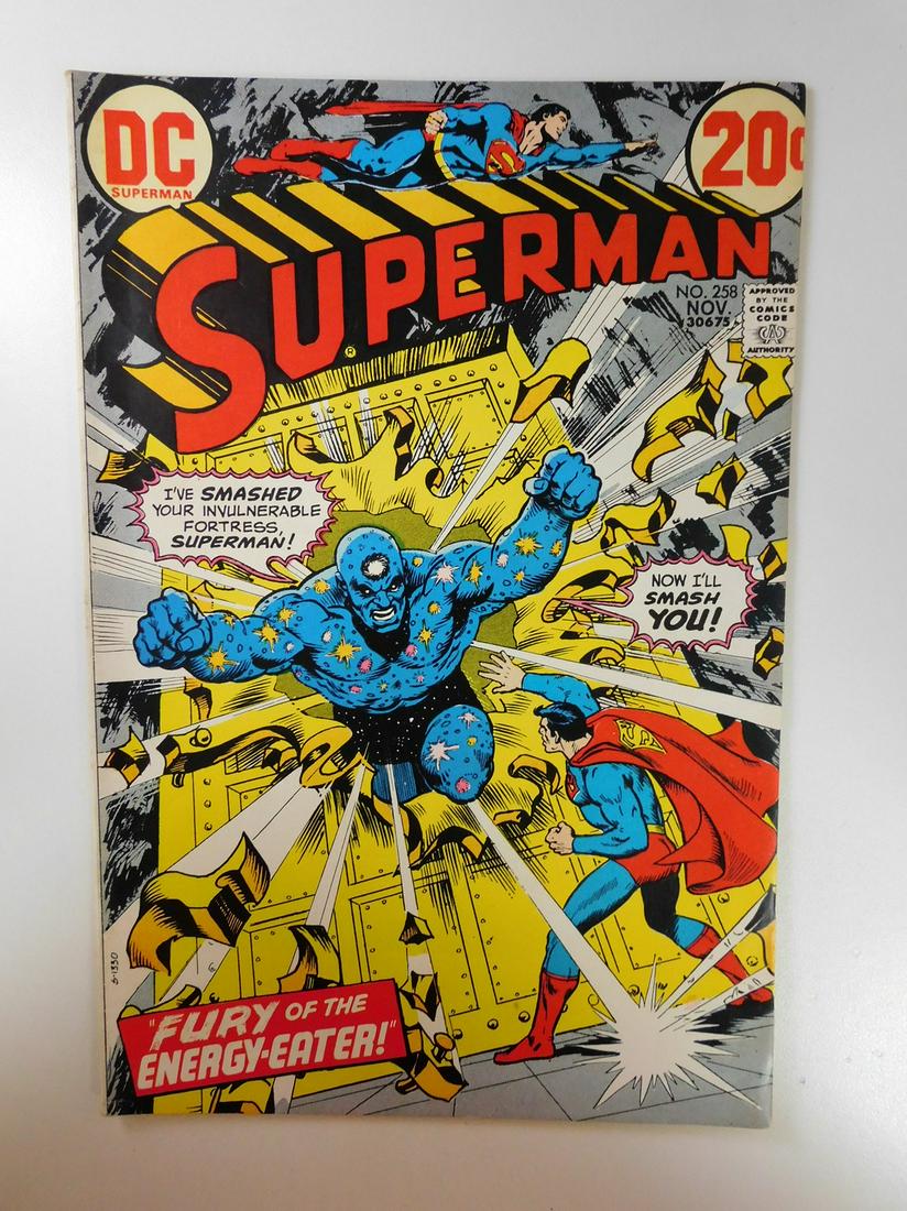 Superman #258: No Reserve! Superman #258. FN Shipping: Individual Comics: Flat-rate of $9.99 (1-8 comics) or $19.99 (9+ comics) to anywhere within the contiguous U.S. International: Foreign shipping rates are determ