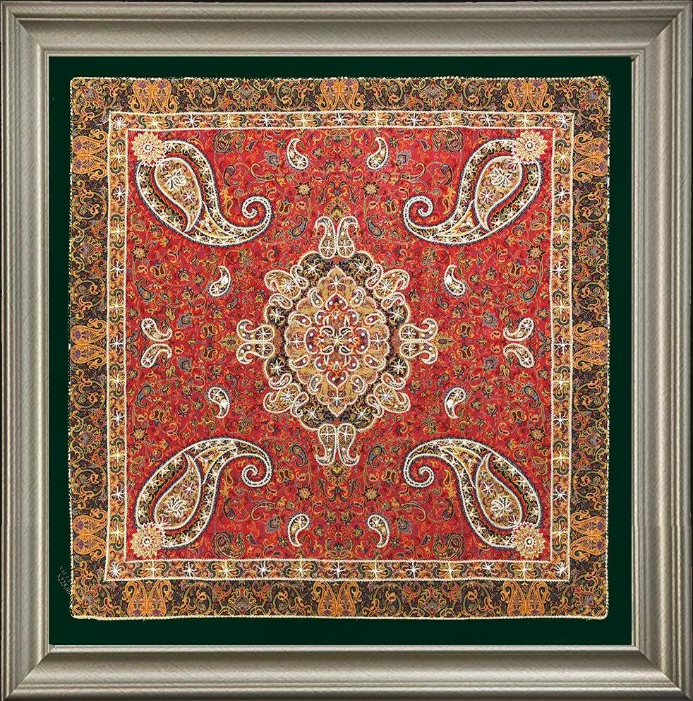 Persian Silk Termeh Tapestry Soltani Anabi Design (1 of 4)