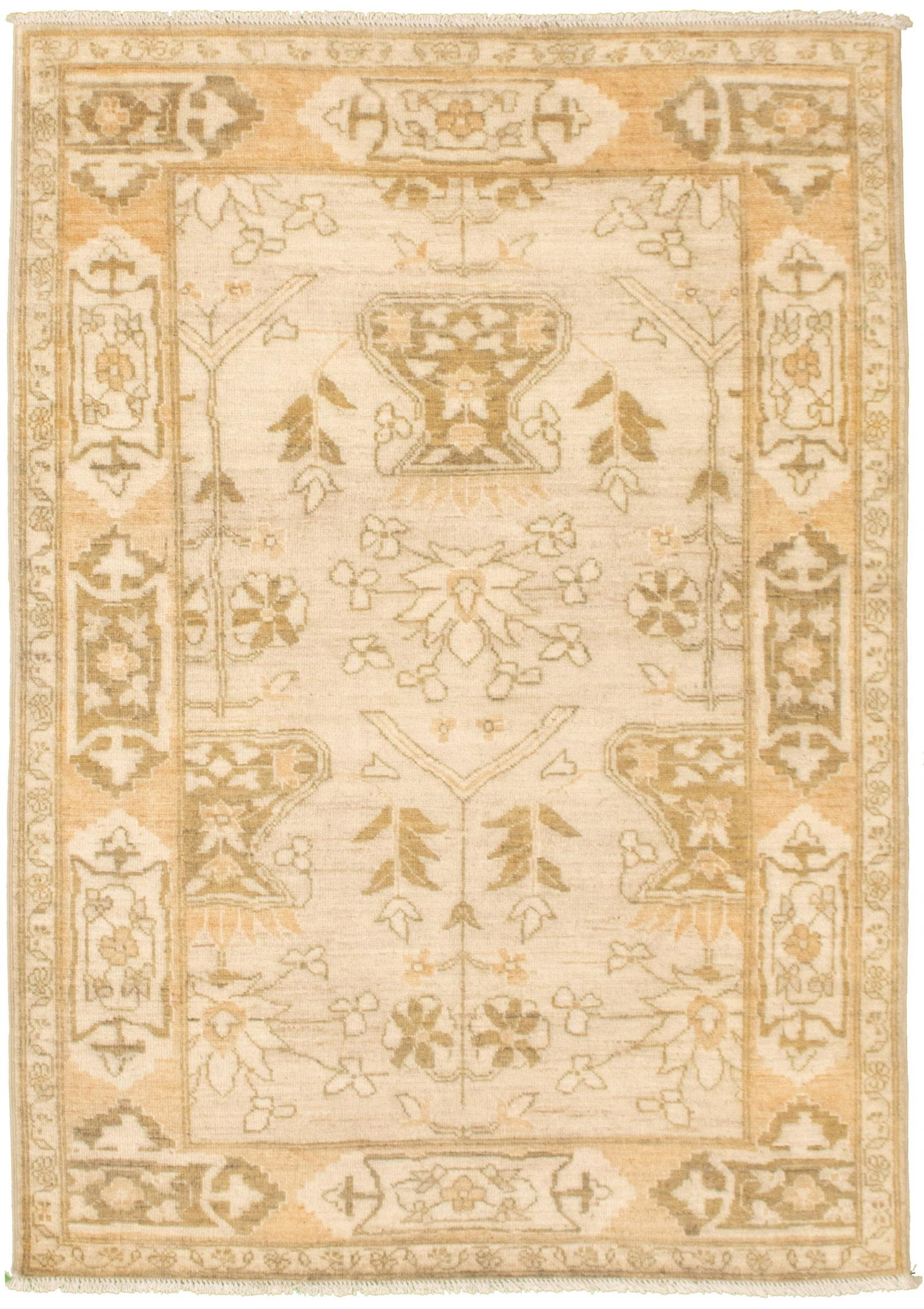 Hand-knotted 18/20 Pak Finest Oushak Rug 4'0" x 5'9" (1 of 7)