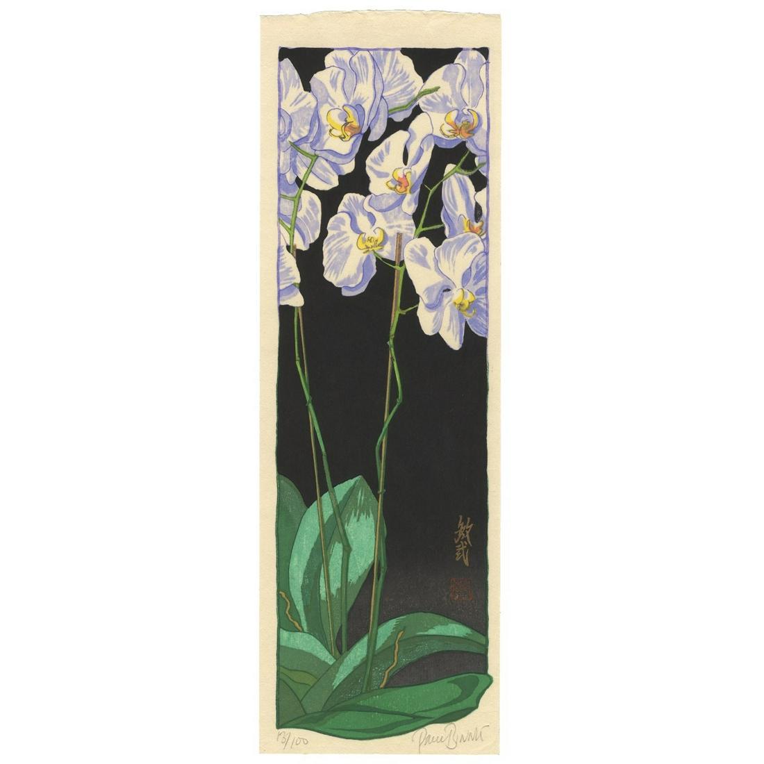 Paul Binnie, Night Orchids, Flowers, Contemporary Art: Title: Paul Binnie, Night Orchids, Flowers, Contemporary Art Description: Artist: Paul Binnie (1967-) Title: Yoru no Ran (Orchids - Night) Edition: 13/100 Date: 2006 Dimensions: 11.0 x 33.8 cm Conditi