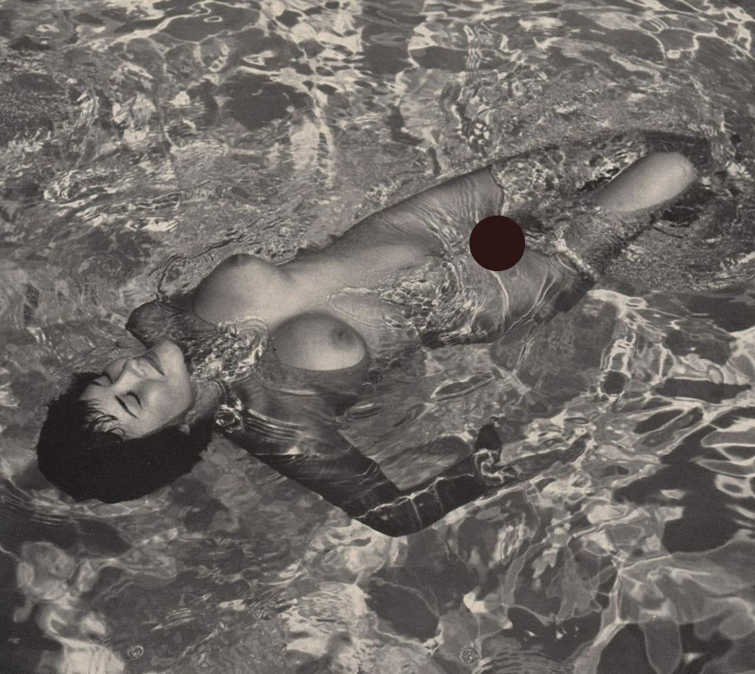 ANDRE DE DIENES - Floating Nude: Artist: ANDRE DE DIENES Print Title: Floating Nude Medium: Photoengraving Printed 1950’s in the UK Image size (inches) approx. 6.5 x 7.5” Andre De Dienes was a professional photographer, employed