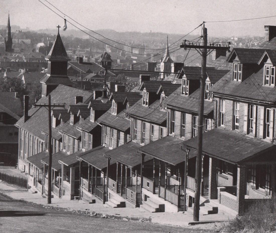 WALKER EVANS - Two-family Houses in Bethlehem, PA, 1936: Artist: WALKER EVANS Print Title: Two-family Houses in Bethlehem, PA, 1936 Printing Date: 1930’s Medium: Photoengraving Printed in: the USA Image Size appprox.: 6 x 7” Walker Evans(1903–1975) wa