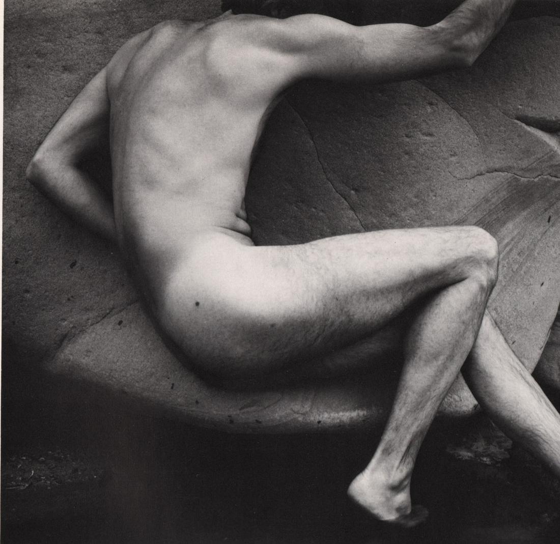 GAIL C. GROVER - Male nude study: Artist: GAIL C. GROVER Print Title: Male nude study Printing Date: 1970’s Medium: photo-engraving Printed in: the US Image Size: 6 x 6” Reserve: $25.00 Shipping: Domestic: Flat rate of $15.00 to a