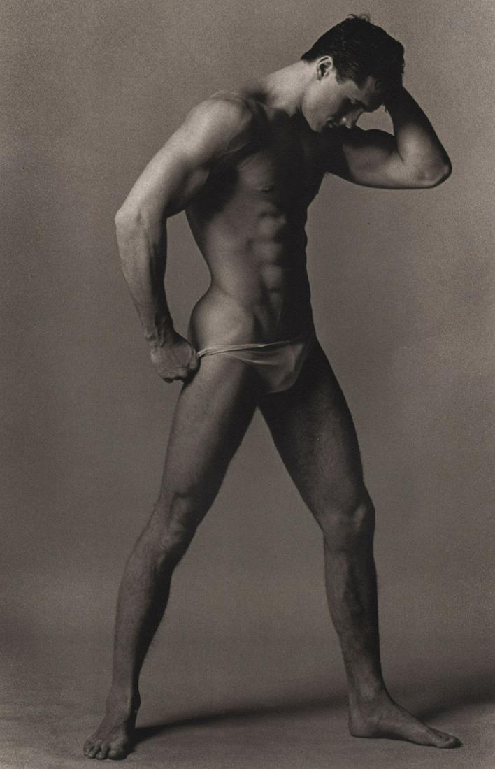KEN HAAK - Male Nude Study 1986: Artist: KEN HAAK Print Title: Male Nude Study 1986 Medium: Tri-tone Photo-lithographs(Limited edition of 5000) Printed in the 1980’s, in the US Image size (inches) approx. 8 x 5” Ken Haak(1923 - 1