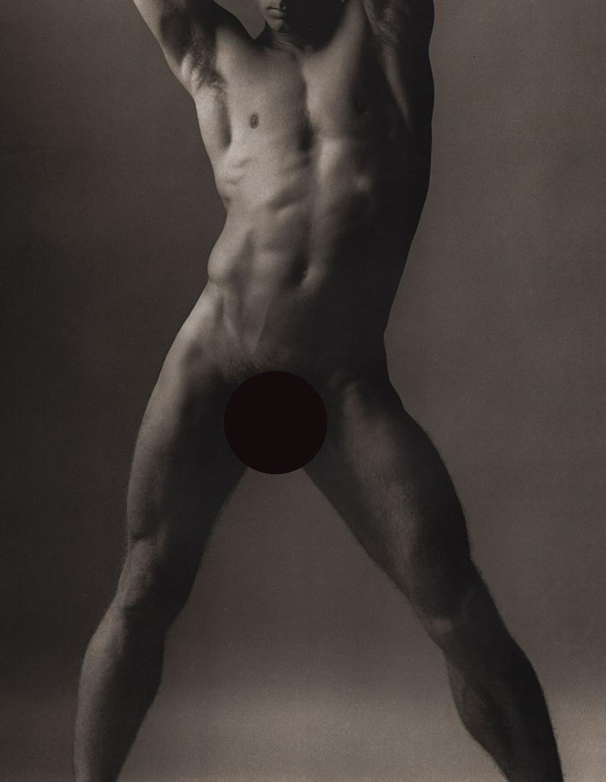 KEN HAAK - Male Nude ,1981: Artist: KEN HAAK Print Title: Male Nude 1981 Medium: Tri-tone Photo-lithographs (Limited edition of 5000) Printed in the 1980’s, in the US Image size (inches) approx. 11 x 9” Ken Haak(1923 - 1991)