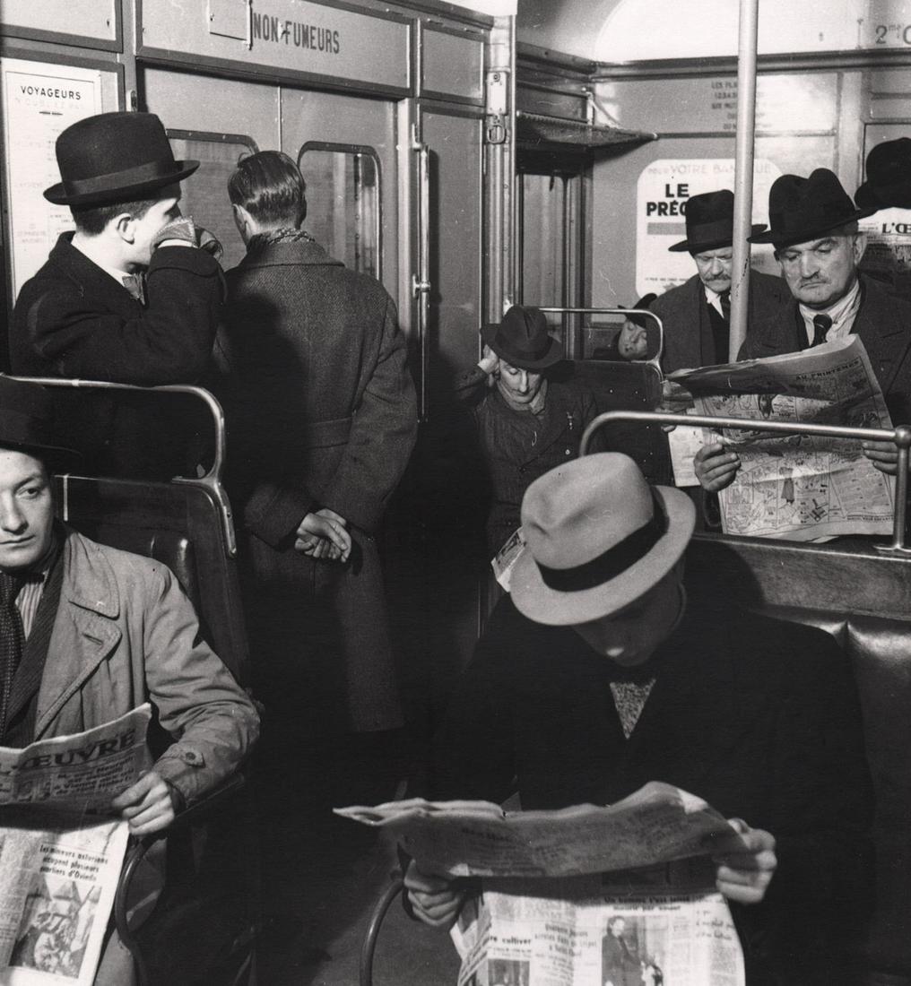 ROGER SCHALL - Metro vers 1938-39: Artist: ROGER SCHALL Print Title: Metro vers 1938-39 Medium: photolithograph Printed 1990’s in France Image size (inches) approx. 8.5 x 7.5” Reserve: $25.00 Shipping: Domestic: Flat rate of $15.00