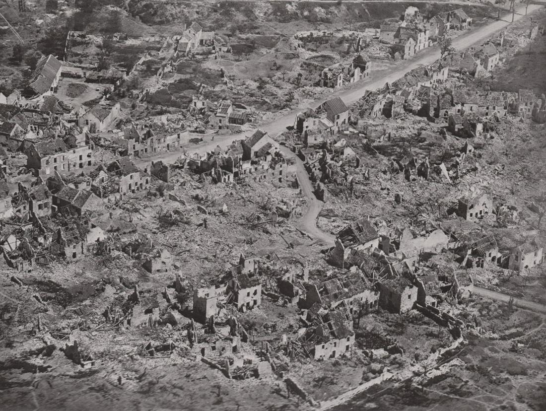 EDWARD STEICHEN - WWI, Vaux, France after bombing,1917 (1 of 1)
