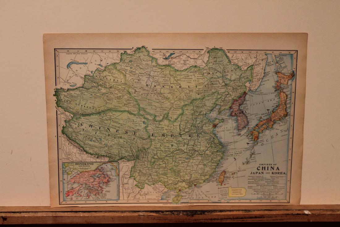 1899 Map of the Empires of China, Japan and Korea: Author: Miller Title: 1899 Map of the Empires of China, Japan and Korea Medium: Ink on Paper Dimensions: 16.5"X11" Map of the empires of China, Japan and Korea dated 1899. Published by J. Martin Mille