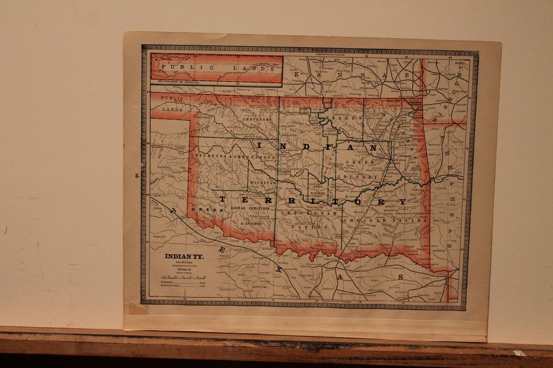 1883 Map of the Indian Territory (1 of 3)