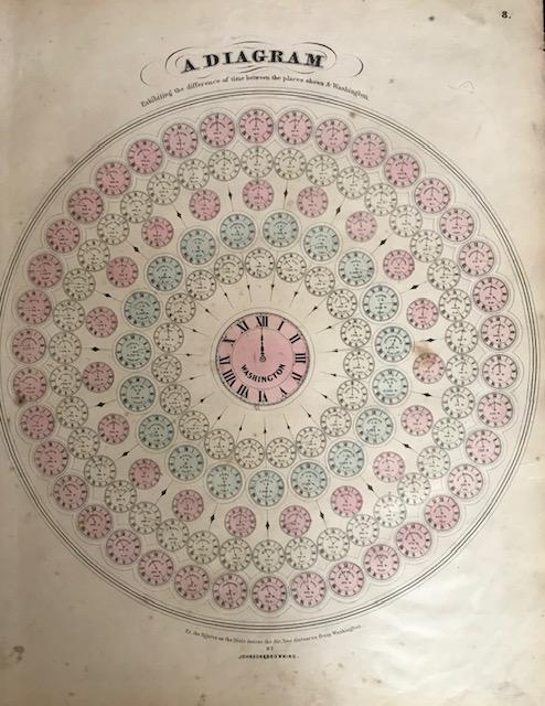 World time clock. Centering from Washington D.C. by (1 of 1)