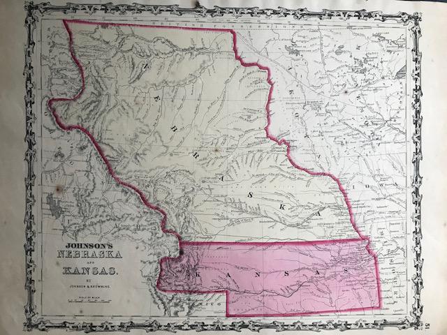 Very important map of Nebraska & Kansas (1 of 1)