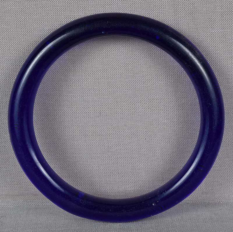 19c Chinese Peking glass deep blue bangle BRACELET (1 of 4)
