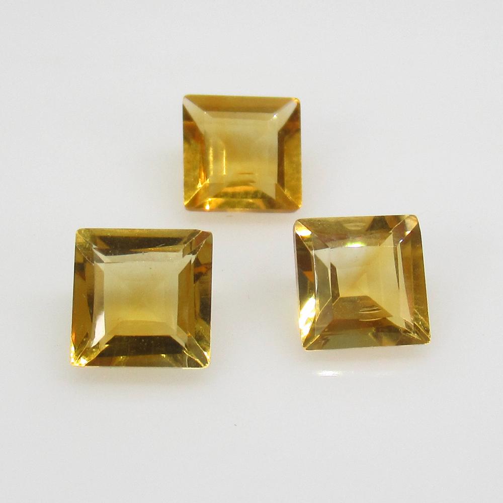 3.11 Ctw Natural 3 Citrine Square Set (1 of 2)