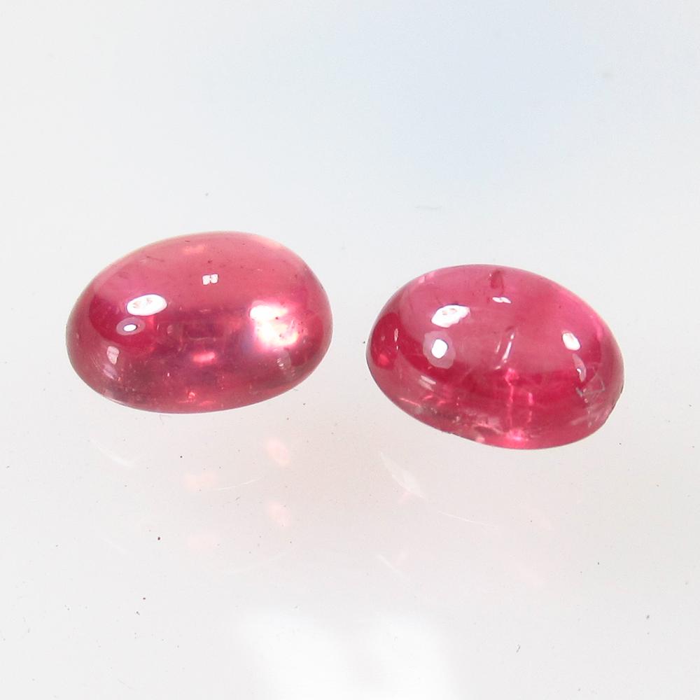 3.61 Ctw Natural Red Ruby Oval Pair (1 of 2)