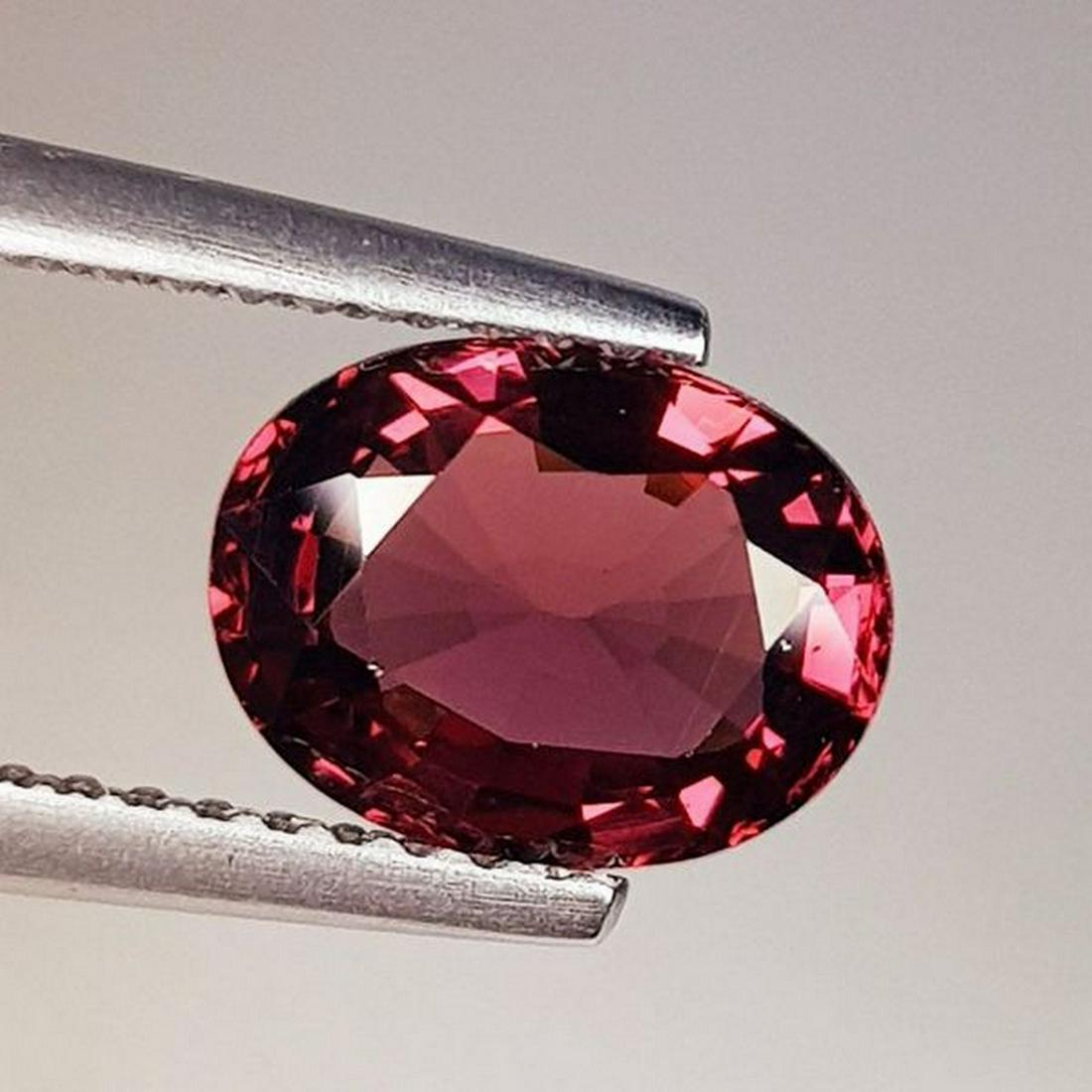 Natural Rhodolite Garnet Oval Cut 2.02 ct: No Reserve! Title: Natural Rhodolite Garnet Oval Cut 2.02 ct Color/Clarity: VVS - VS Gemstones: Gemstones Carat Weights: 2.02 Size/Dimensions: 8.70 x 6.60 x 3.90 Additional Information: Oval - Burma S
