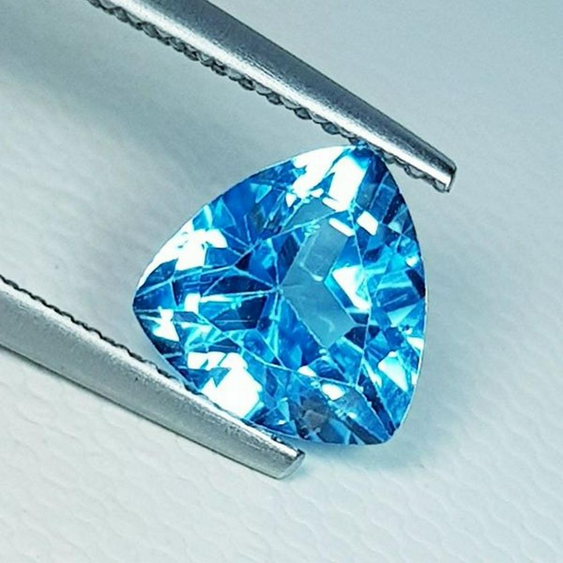 2.33 ct Natural Swiss Blue Topaz Triangle Cut (1 of 6)