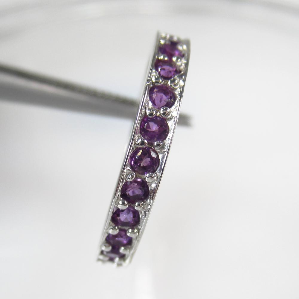 2.55 g 925 Sealed Silver Purple Amethyst Ring: No Reserve! Title: 2.55 g 925 Sealed Silver Purple Amethyst Ring Color/Clarity: SI Gemstone: Natural Amethyst Ring Carat Weight: 2.55g Size/Dimensions: Ring Size - US 8 Additional Information: 925 Sea