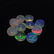 7.68 Ct Natural 10 Drilled Multi-Color Faceted Fire