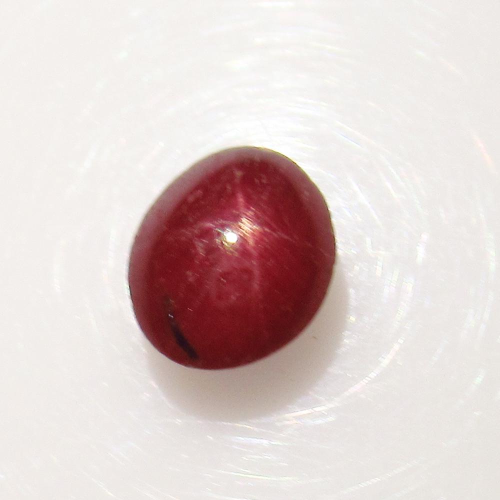 1.68 Ct Natural Six Line Red Star Ruby Oval Cab (1 of 2)