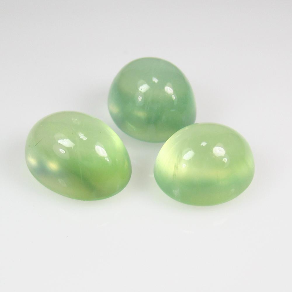 19.25 Ct Natural 3 Prehnite Matching Oval Set (1 of 2)