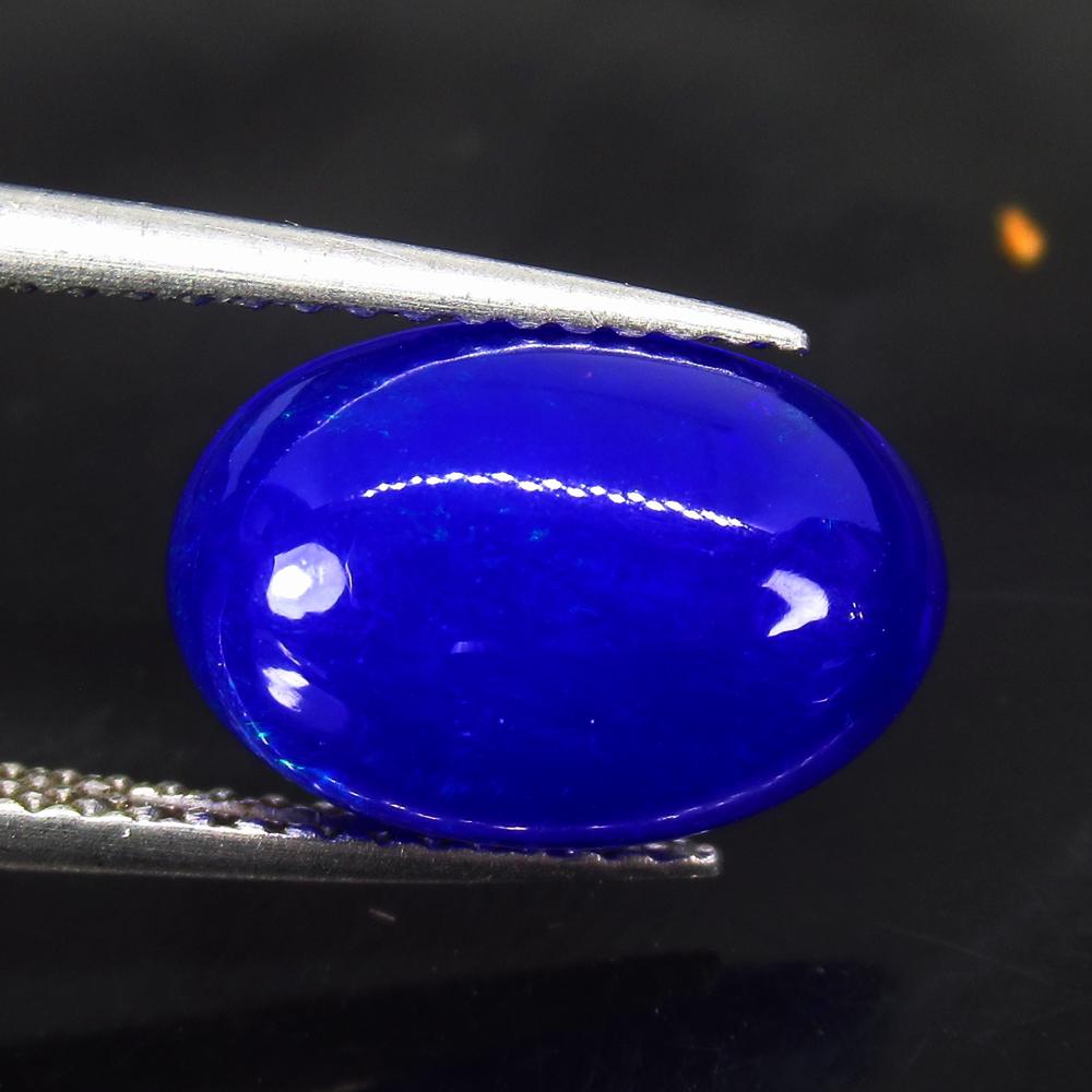 2.32 Ct Natural Ethiopian Blue Fire Opal Oval Cab (1 of 2)