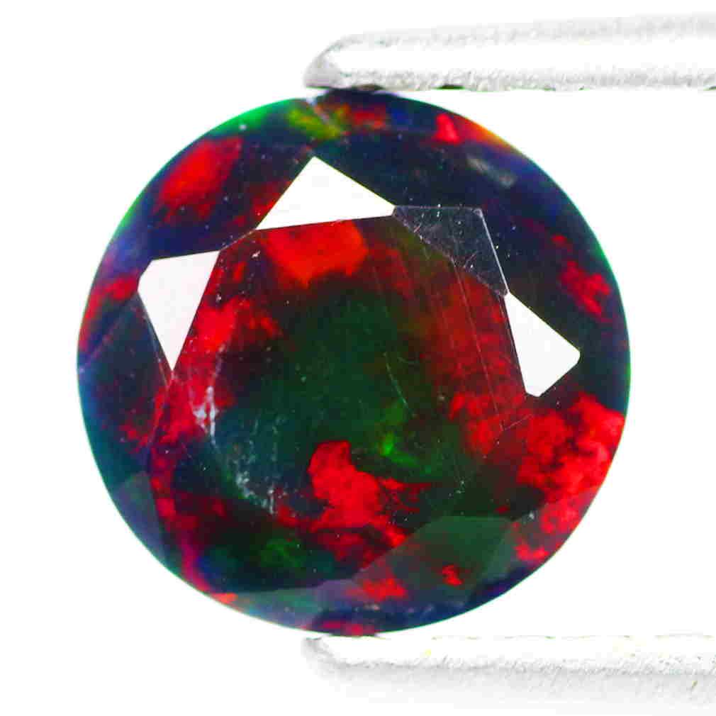 1.04Ct Round cut 8 x 8 mm 3D Multi color Disco Black (1 of 2)