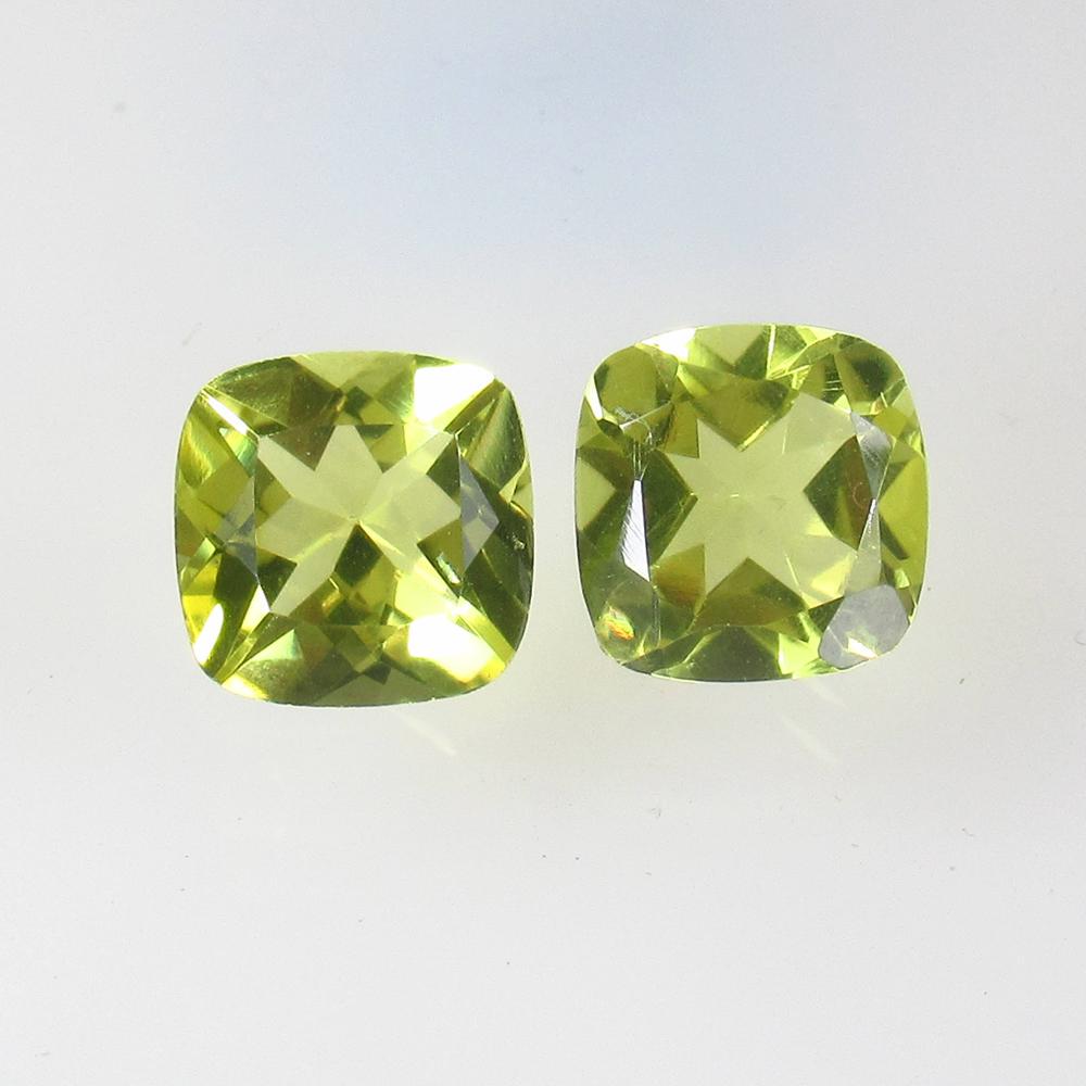 5.31 Ct Natural Lemon Quartz Cushion Pair (1 of 2)