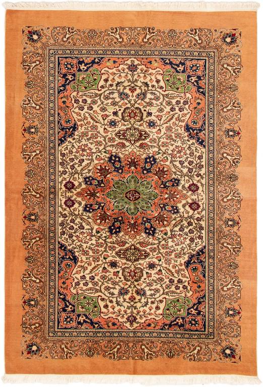 Hand-knotted Hereke Copper Wool Rug 4'11" x 7'0" (1 of 3)