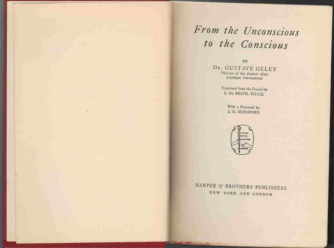 1921 book on psychological phenomenon, Harper & Bros.: A quite serious book published around 1921 on the subject of psychic phenomenon by a respected member of the medical community. Complete with glossy photos of small heads manifested during seances. In