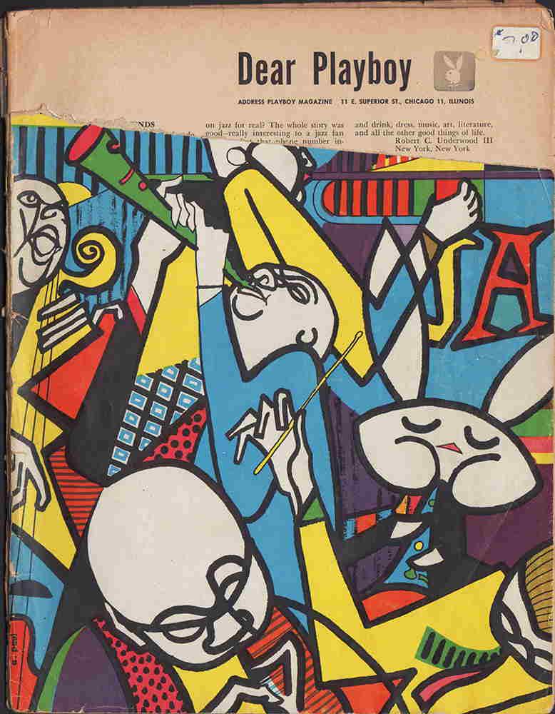 Playboy #10 (Oct. 1954): Scarce and early issue from the very first year of the iconic publication. Complete with foldout. Top area of front cover missing. Heavy wear along joint, some chipping to top of rear cover. Price sti
