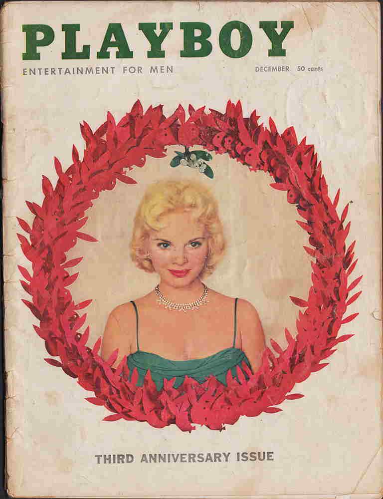 Playboy - Dec. 1956 (Vol. 3, #12): Early issue of the iconic magazine featuring Lisa Winters, one of the first standout Playmates. Foldout present. Typical wear to covers and spine. 9 x 11. 88 pp. (missing pages 37-40 and 51-54). Reser