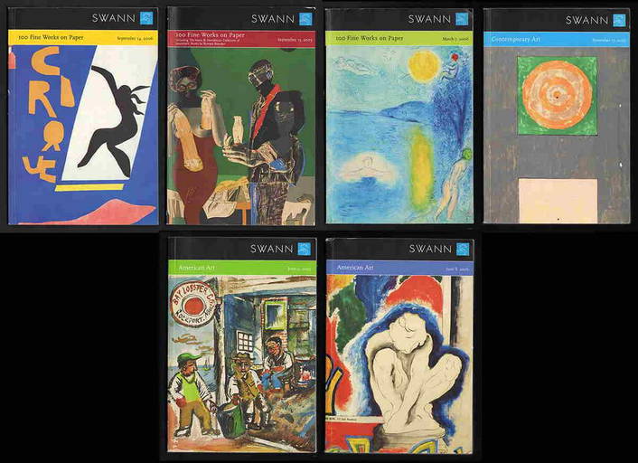 6 Vintage Art Auction Catalogs