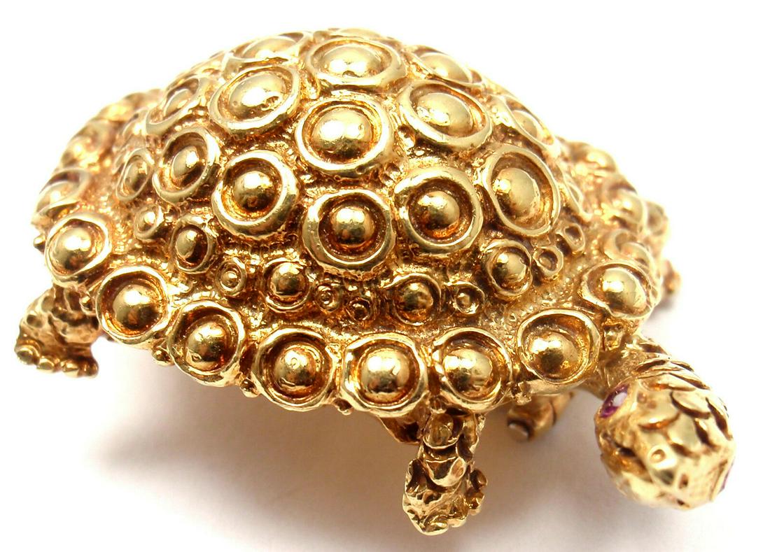 Rare! Authentic Tiffany & Co 18k Yellow Gold Ruby (1 of 6)