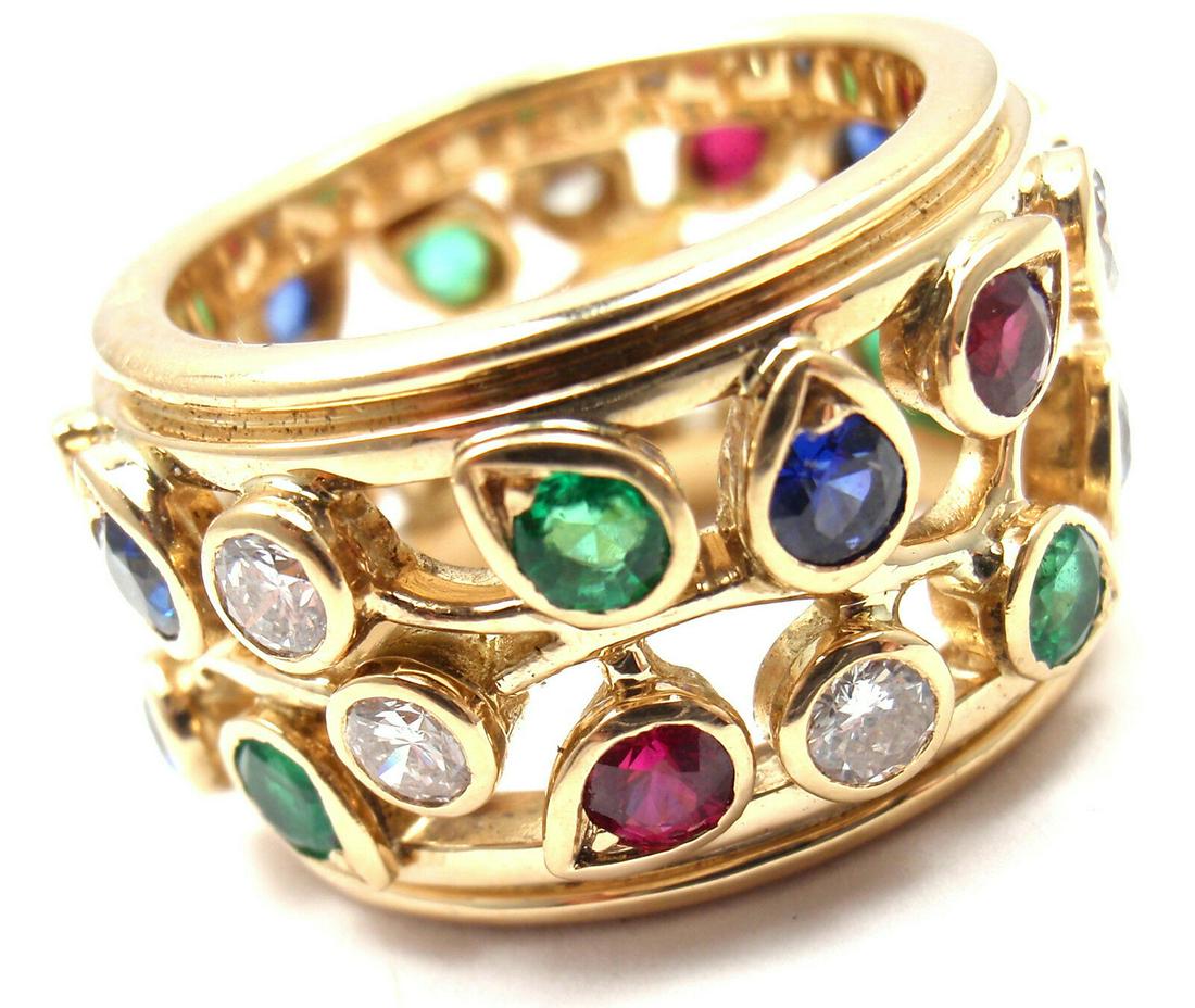 Authentic! Cartier 18k Yellow Gold Diamond Sapphire (1 of 12)