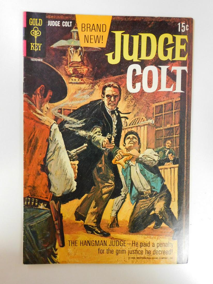 Judge Colt #1: No Reserve! Judge Colt #1. VG+ Shipping: Individual Comics: Flat-rate of $9.99 (1-8 comics) or $19.99 (9+ comics) to anywhere within the contiguous U.S. International: Foreign shipping rates are deter