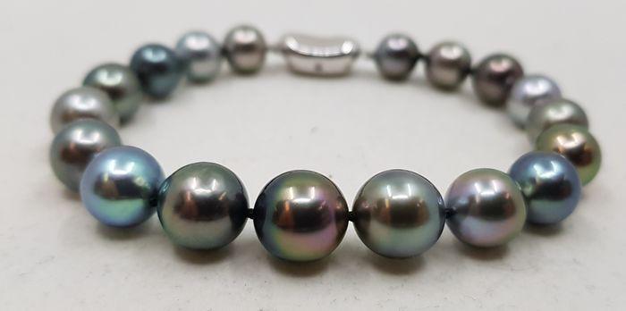 925 Silver - 8.5x11mm Shimmering Tahitian Pearls - (1 of 7)