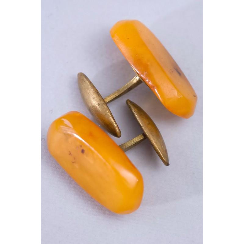 Vintage natural Baltic amber cufflinks (1 of 8)