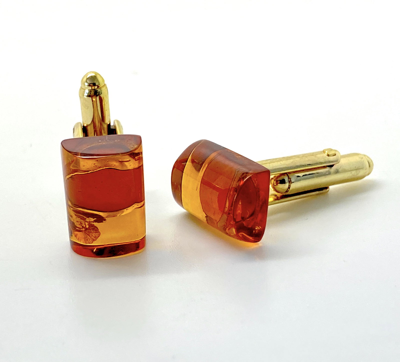 Amazing Unique Vintage Amber Cufflinks (1 of 5)