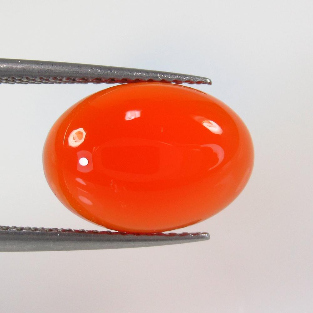 5.32 Ct Natural Orange Carnelian Oval Cab: No Reserve! Title: 5.32 Ct Natural Orange Carnelian Oval Cab Stone Clarity: Semi-Transparent Gemstones: Natural Carnelian Carat Weights: 5.32 Size/Dimensions: 14.00 x 10.00 x 5.10 mm Additional Inform