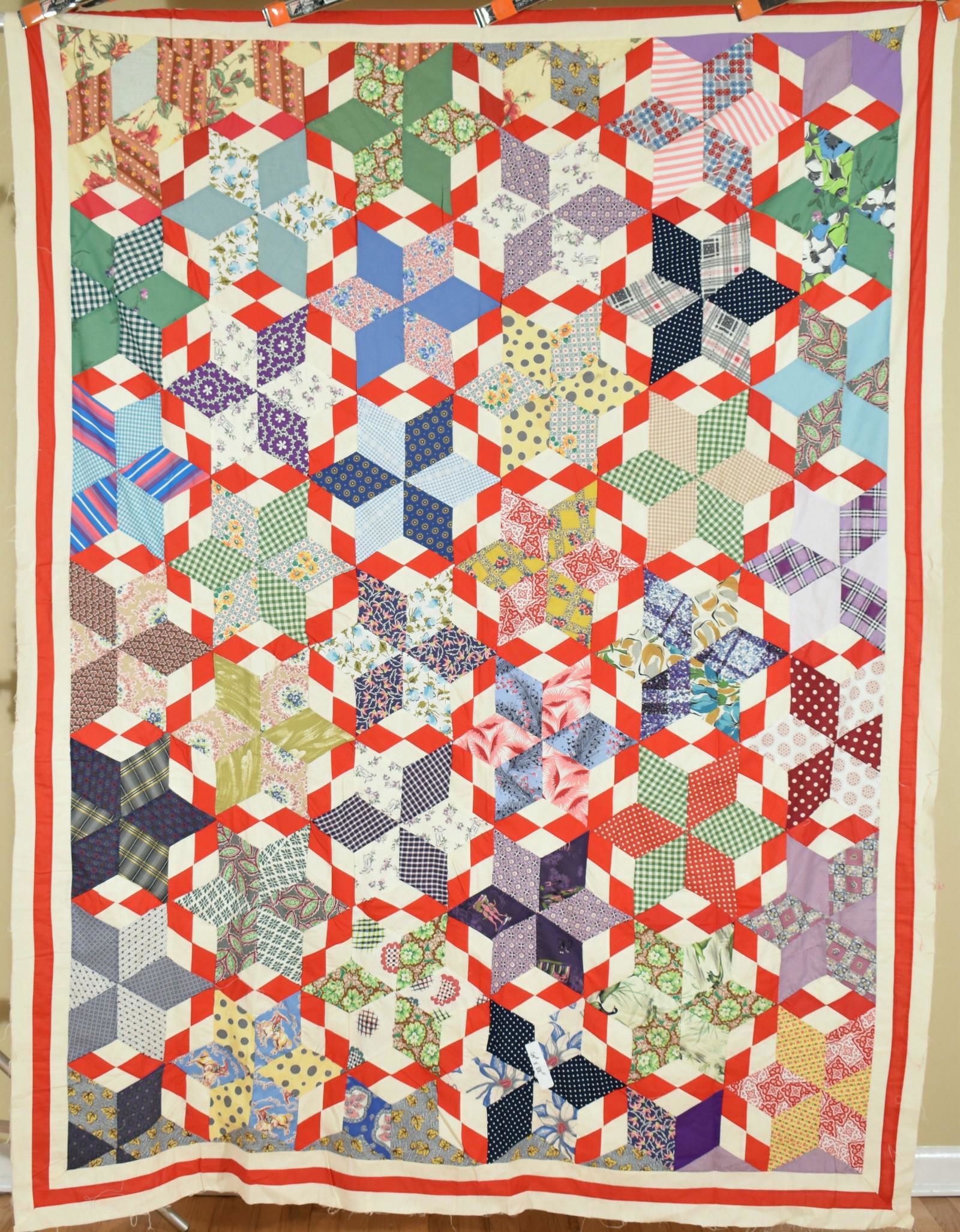 40's Stars & Diamonds Quilt Top (1 of 7)