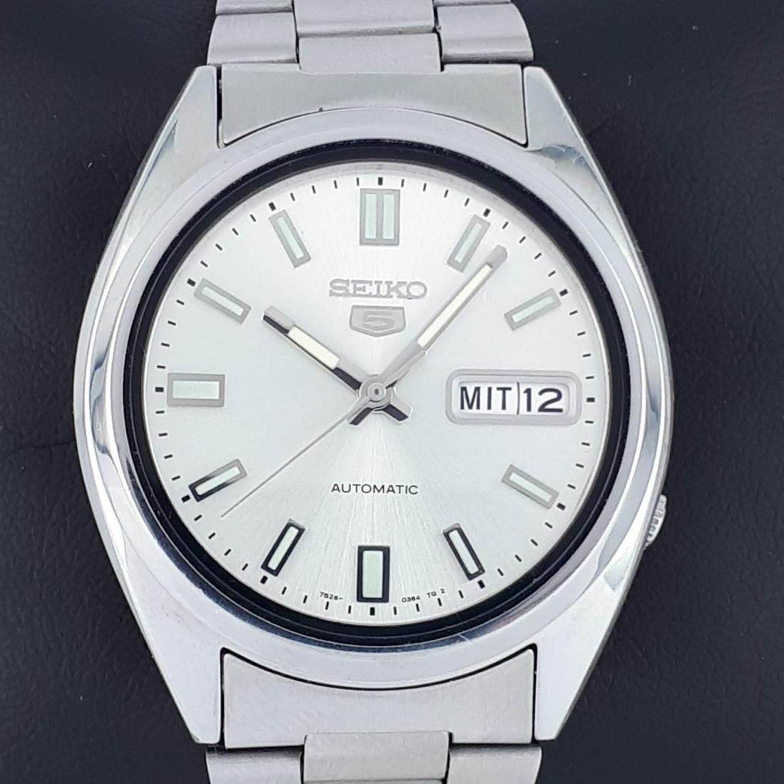 Seiko - Seiko 5 Transparent - Day-Date - Ref:7S26B -: Brand : Seiko Model : Seiko 5 Transparent - Day-Date Ref : 7S26B Gender : Men Movement : Automatic Type : Analogue wristwatch Total Lenght : 20 cm / 7,87 inch (Including Watch Case) Case Size