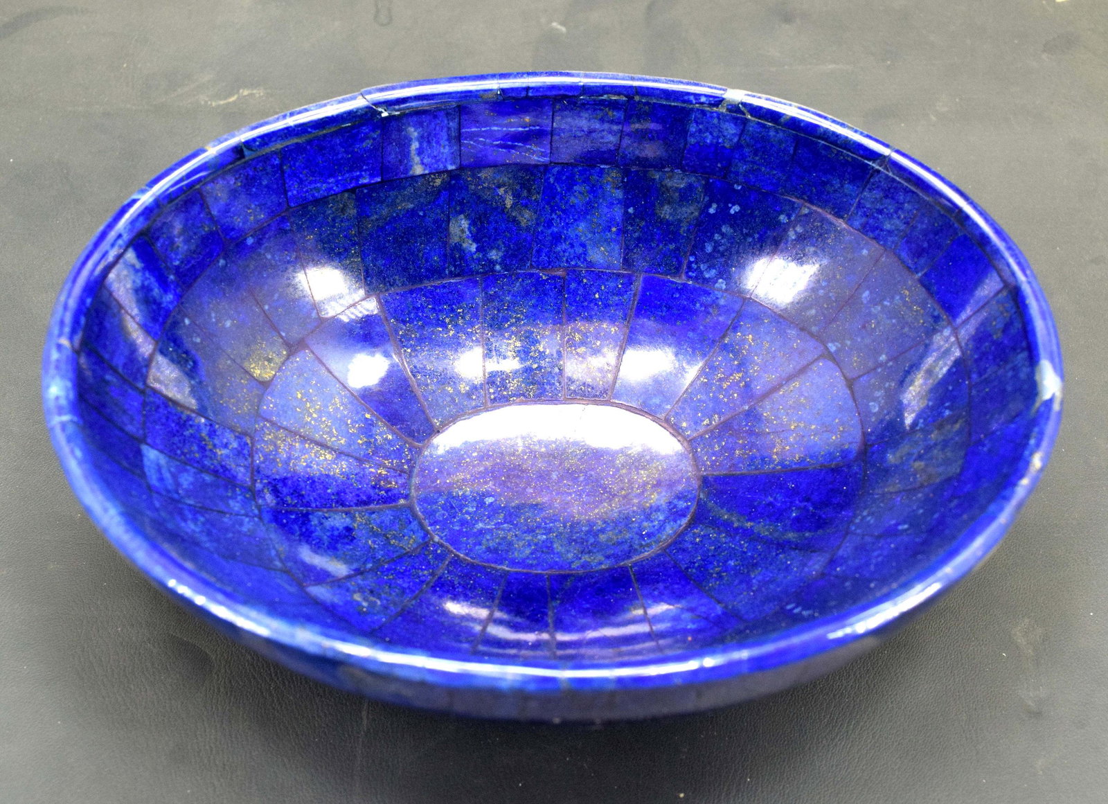 Hand crafted, stunning Royal Blue Lapis Lazuli gemstone: Materials handcrafted bowl, jade more Description Description : This stunning Lapis Lazuli Gemstone Bowl has an attractive royal blue color with inclusions of golden pyrite. It is a very striking piec