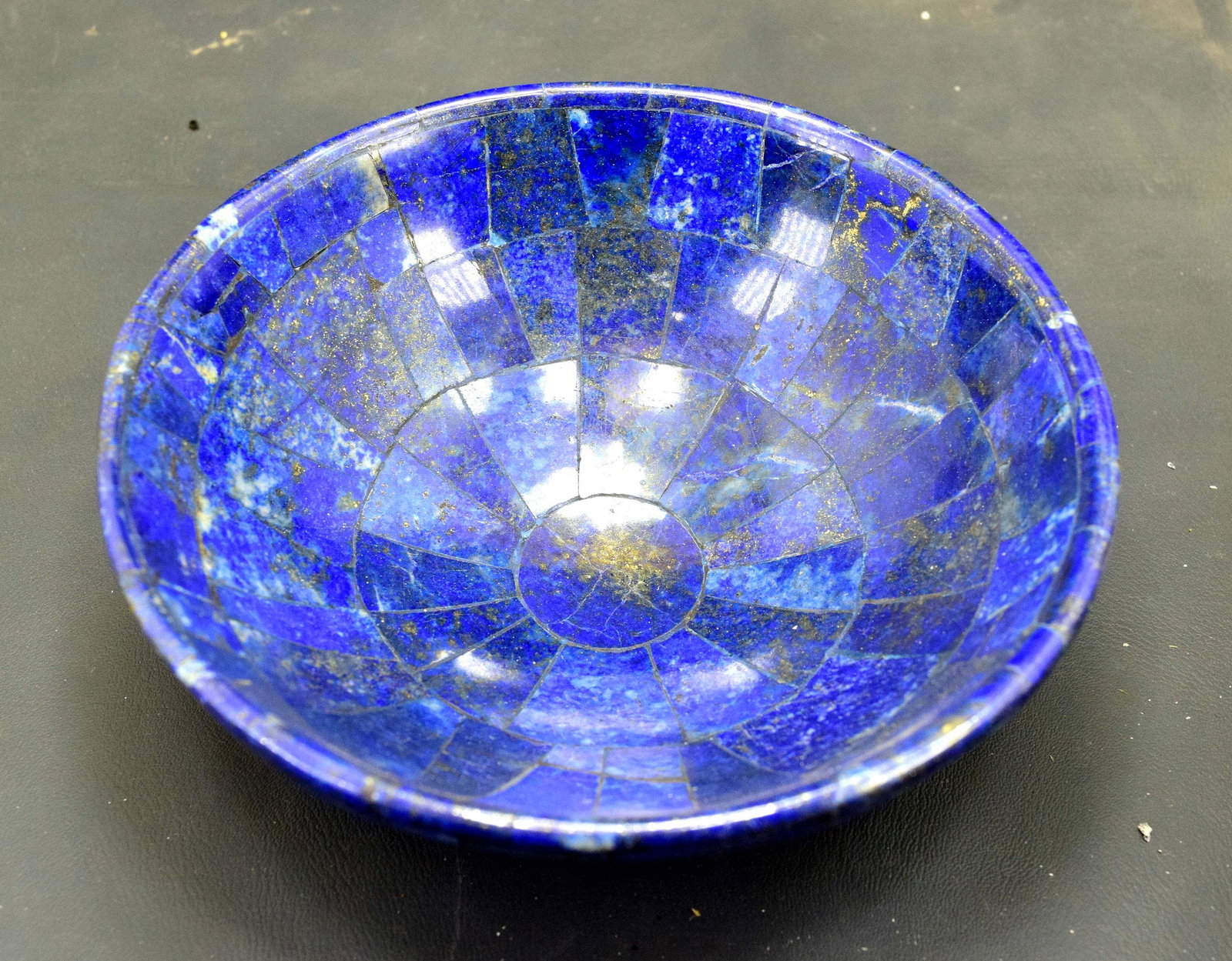 Hand crafted, stunning Royal Blue Lapis Lazuli gemstone: Materials handcrafted bowl, jade more Description Description : This stunning Lapis Lazuli Gemstone Bowl has an attractive royal blue color with inclusions of golden pyrite. It is a very striking piec
