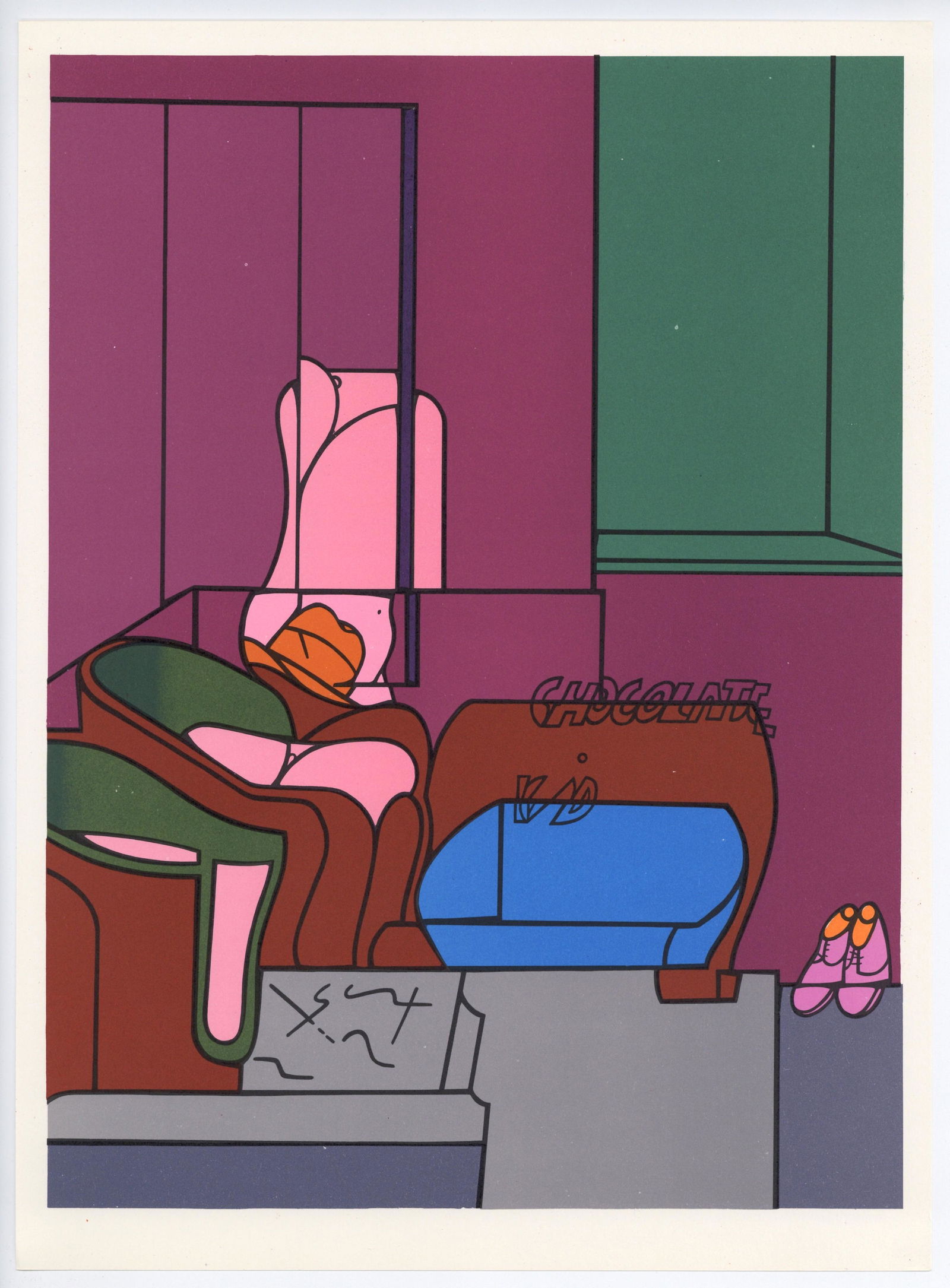 Valerio Adami original lithograph, 1970 (1 of 1)