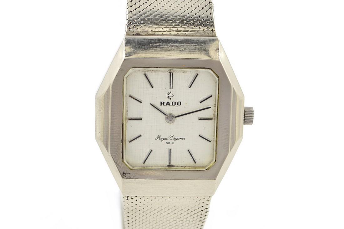 Vintage Rado Royal Elegance Stainless Steel Automatic: Title: Vintage Rado Royal Elegance Stainless Steel Automatic Midsize Watch Brand: Rado Date: 1970s Model: Royal Elegance Movement: Automatic Functions: Time Case Metal: Stainless steel Case Size: 30mm