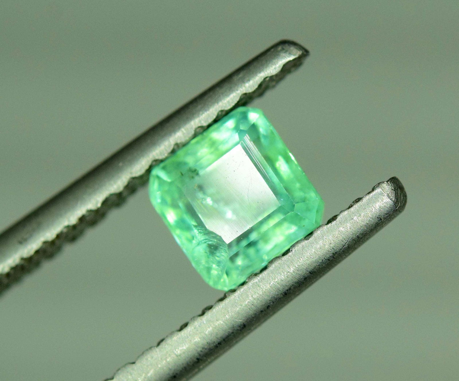 1.10 Carats Square Cut Green Color Emerald Loose (1 of 3)